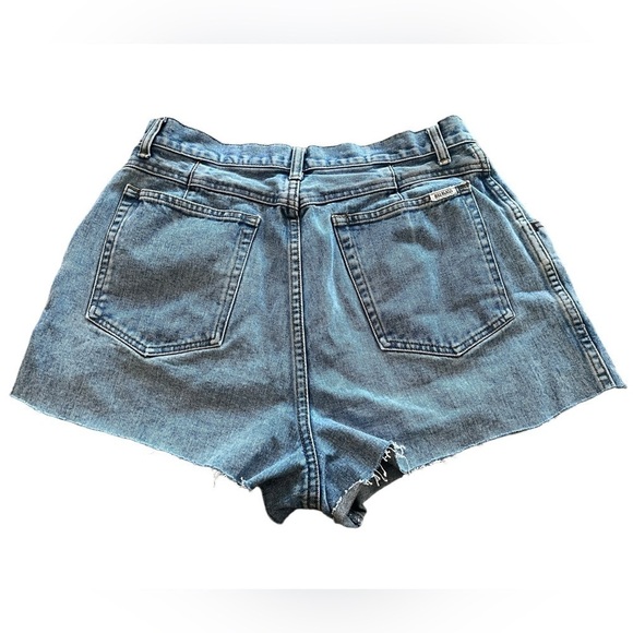 Vintage 90s Bill Blass Cut Off Jean Shorts Size 14 - Picture 3 of 10